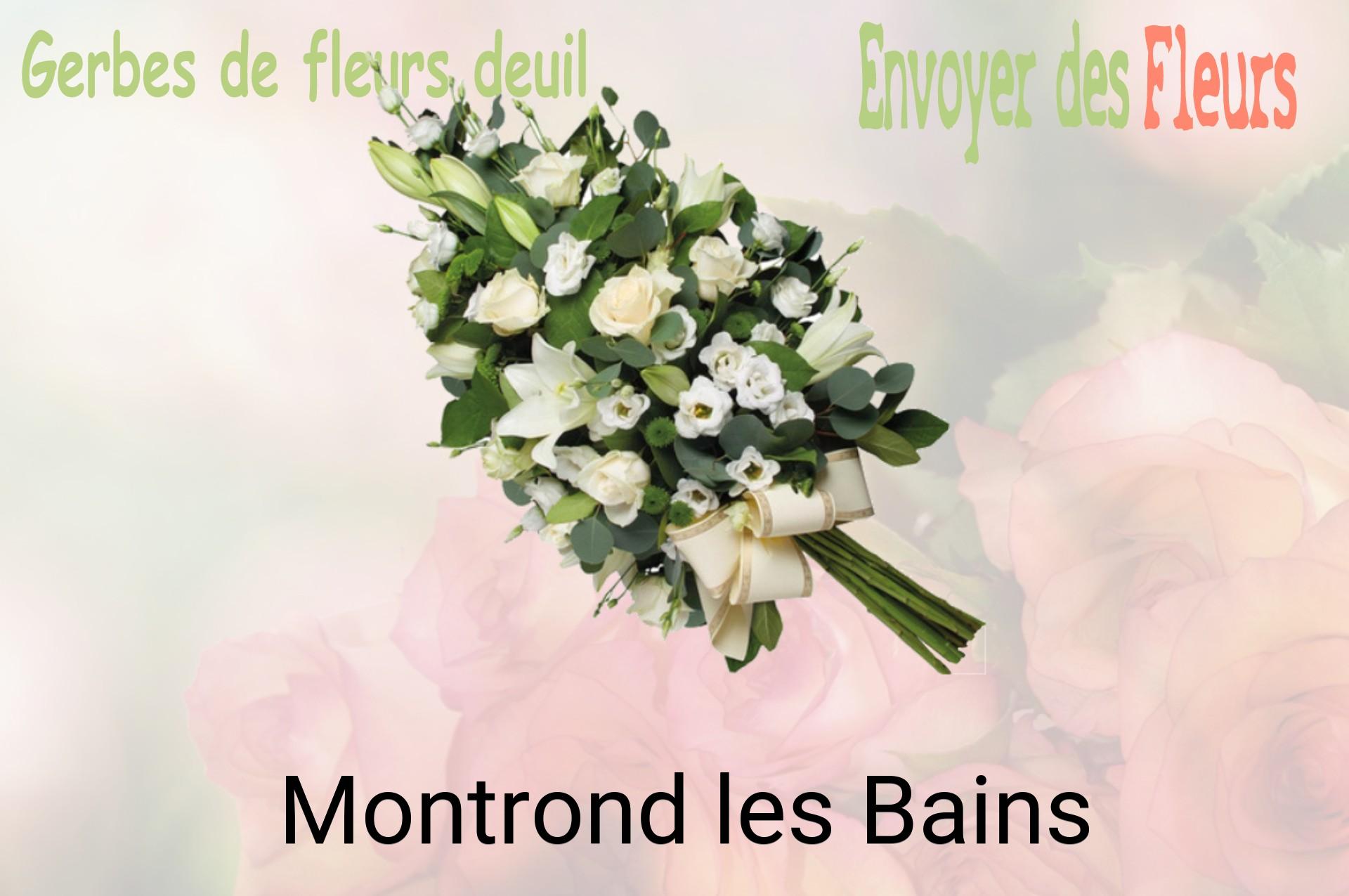 Gerbe de fleurs de deuil livrée à Montrond-les-Bains